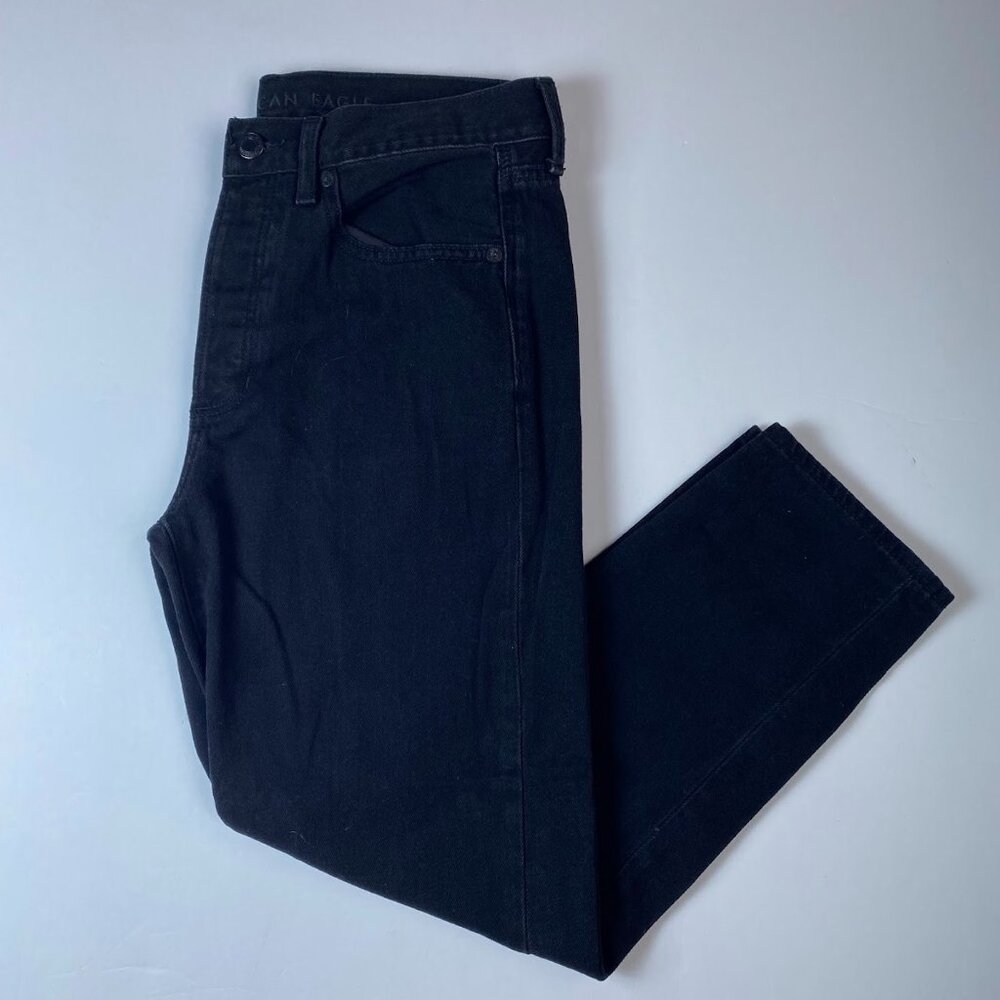 American Eagle, black Hi-Rise Girlfriend jeans, size 4XS/27